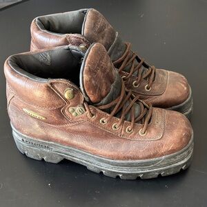 Skechers Men's Dark Brown Leather Boots